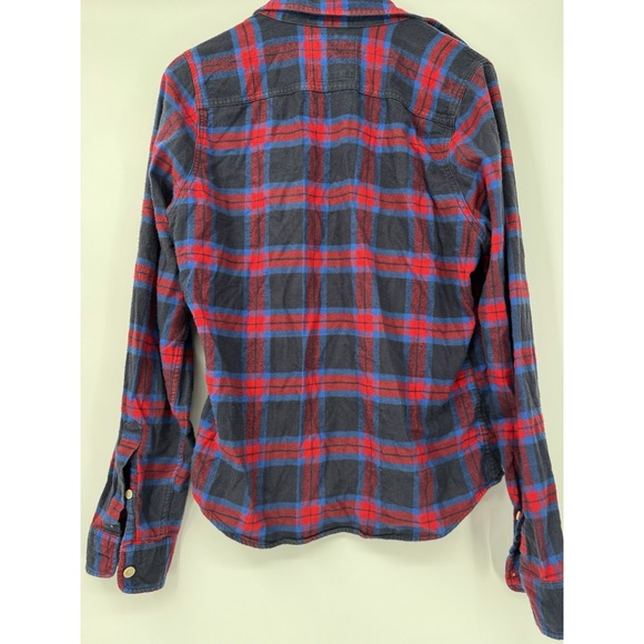Hollister Long Sleeve Plaid Button Up Shirt M Y2K Winter Cozy Cottagecore - Picture 4 of 9